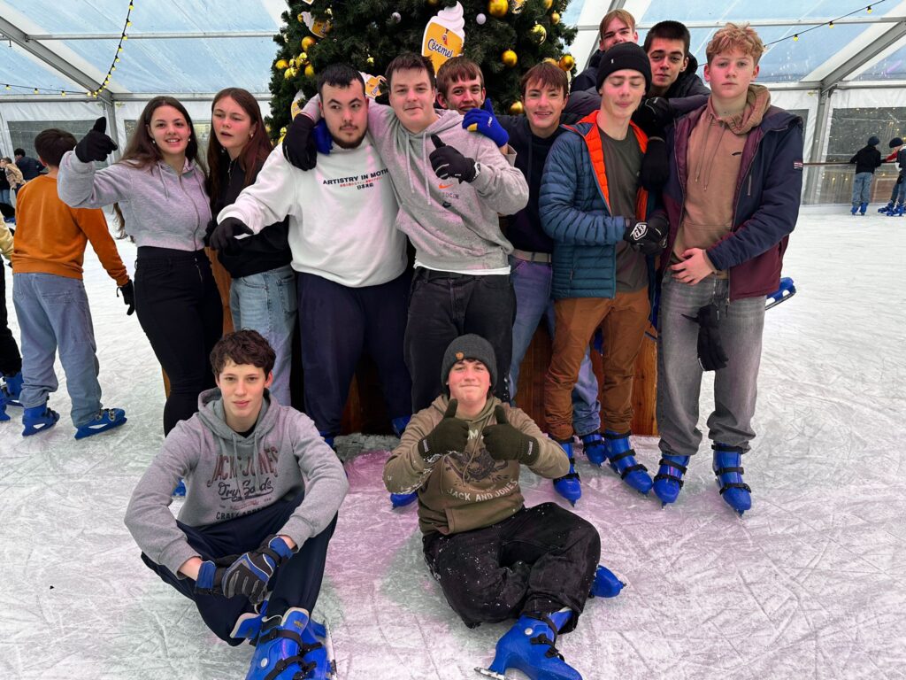 Al schaatsend kerst tegemoet